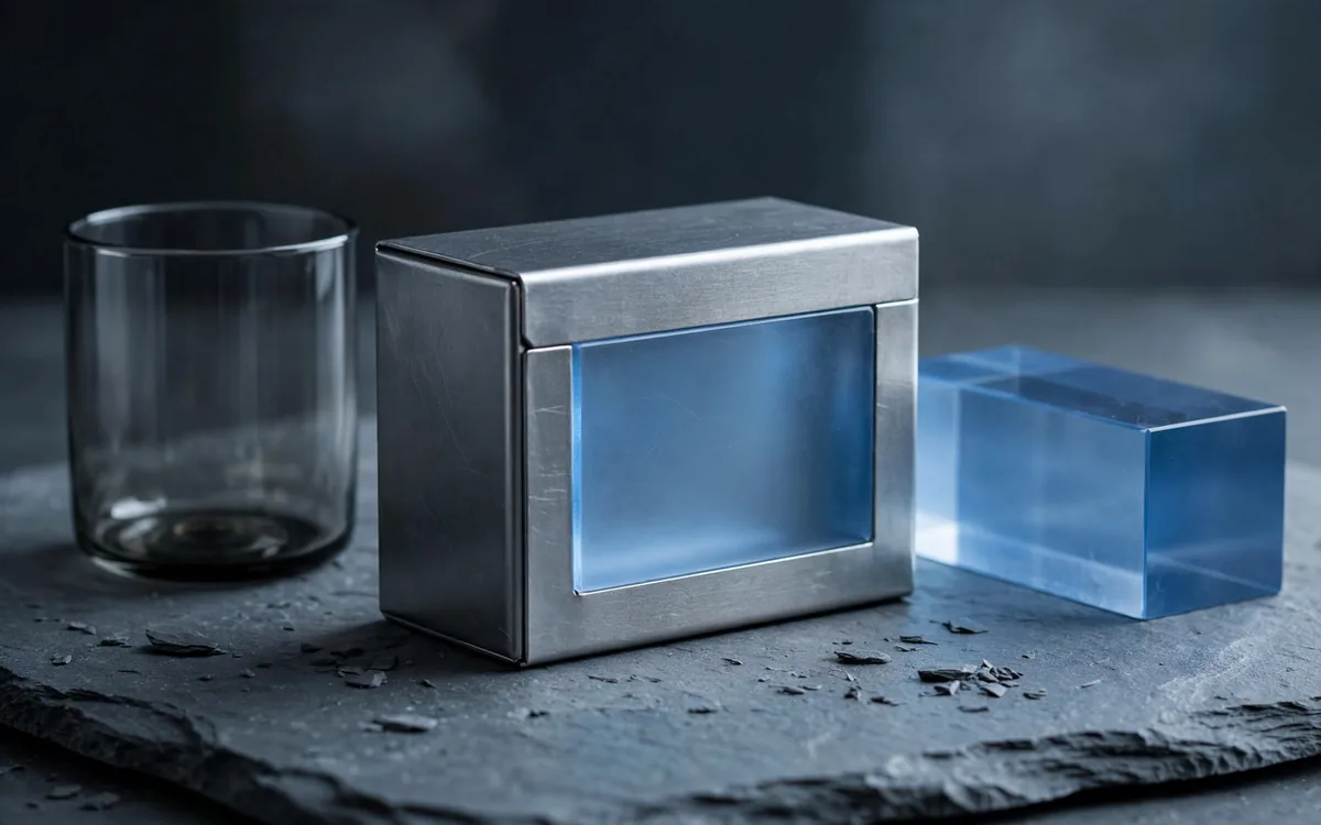 Conceptual metal and glass composition for local draft storage