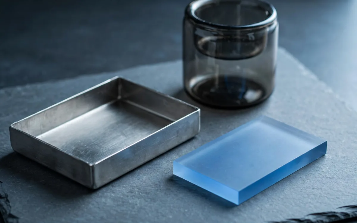 Conceptual metal and glass composition for deleting or copying a draft